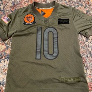 Youth Nike Mitchell Trubisky Olive Chicago Bears 2019 Salute To Service Jersey